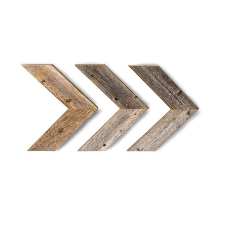 Barnwoodusa Rustic Farmhouse Decorative Chevron Arrow, Set of 3 (Weathered Gray) 672713210306